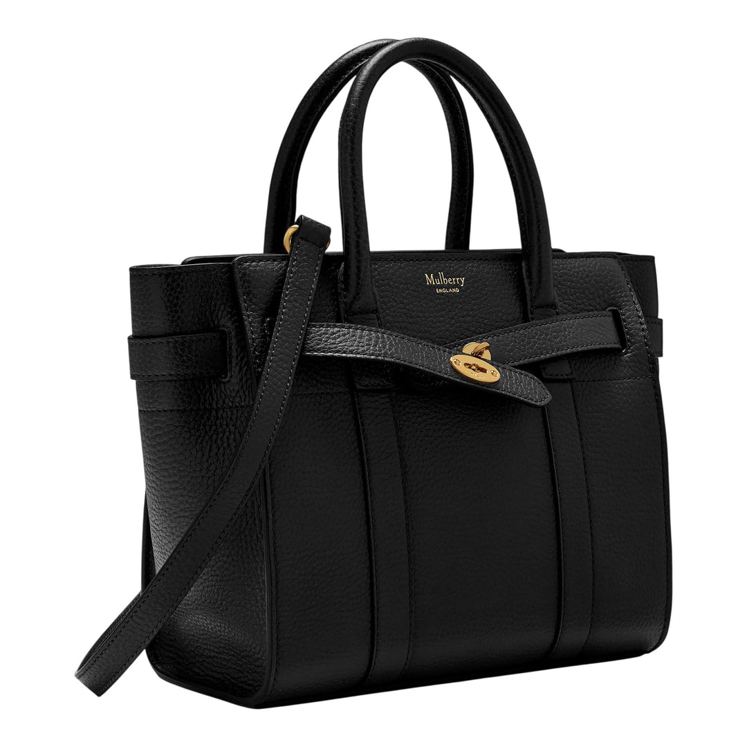 Club21 - Mulberry - Mini Zipped Bayswater Small Classic Grain - MINI SHOULDER BAGS - Black
