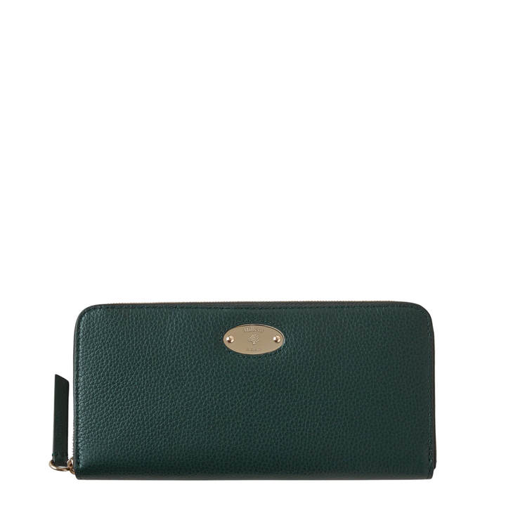 Mulberry Plaque 8 Credit Card Zip Purse Small Classic Grain