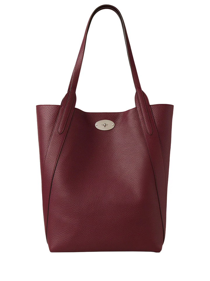 North South Bayswater Tote Black Cherry Heavy Grain