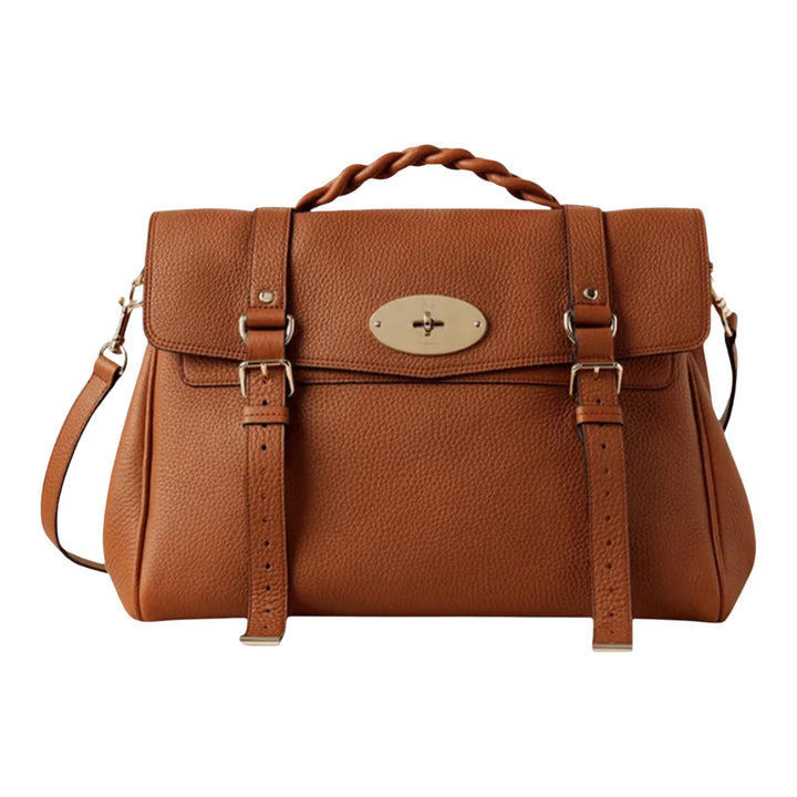 Club21 - Mulberry - Oversized Alexa Heavy Grain (Oak) - LARGE TOP HANDLE - Oak