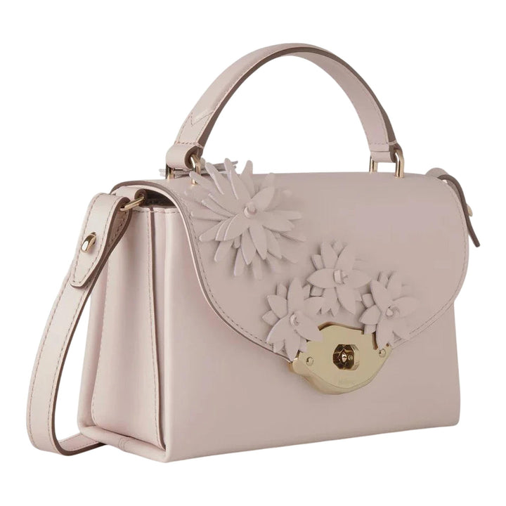 Club21 - Mulberry - Small Lana Top Handle Blossom Pink High Gloss Leather & Flowers - HANDBAGS - Pink