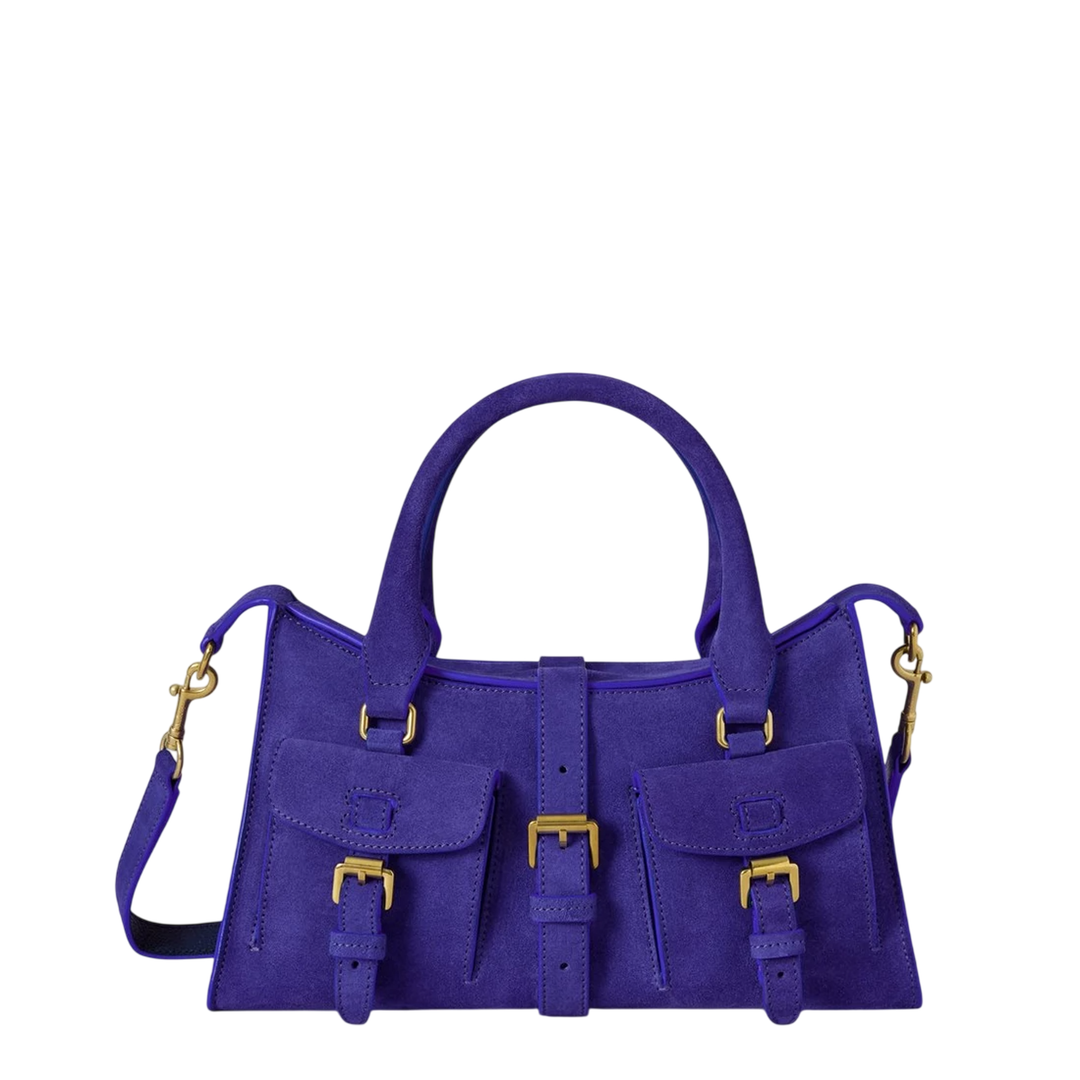 Small Roxanne Royal Amethyst Suede