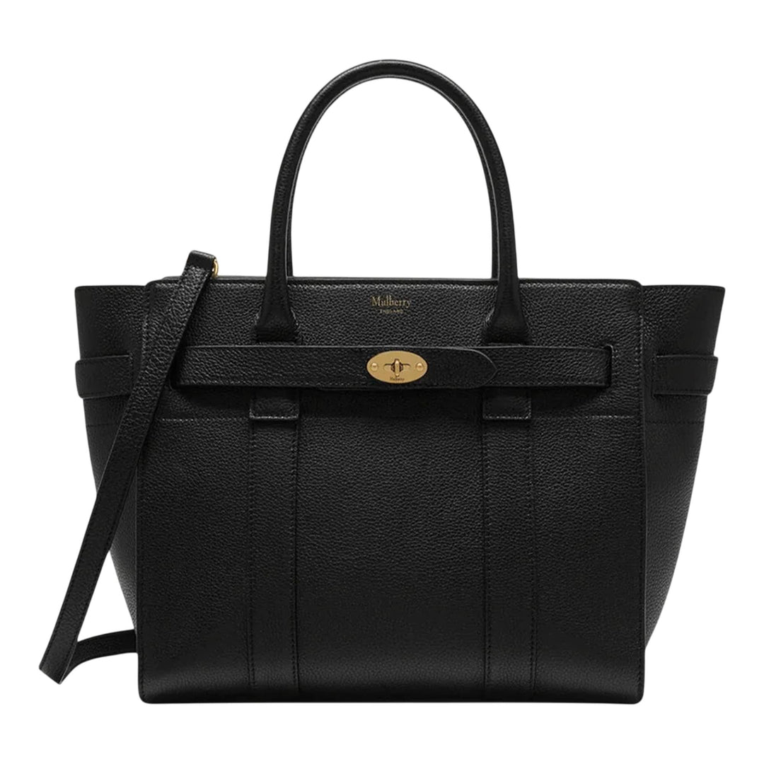 Club21 - Mulberry - Small Zipped Bayswater Small Classic Grain (Black) - SMALL SHOULDER BAGS - Black