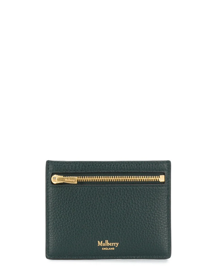 Zipped Credit Card Slip (Mulberry Green)