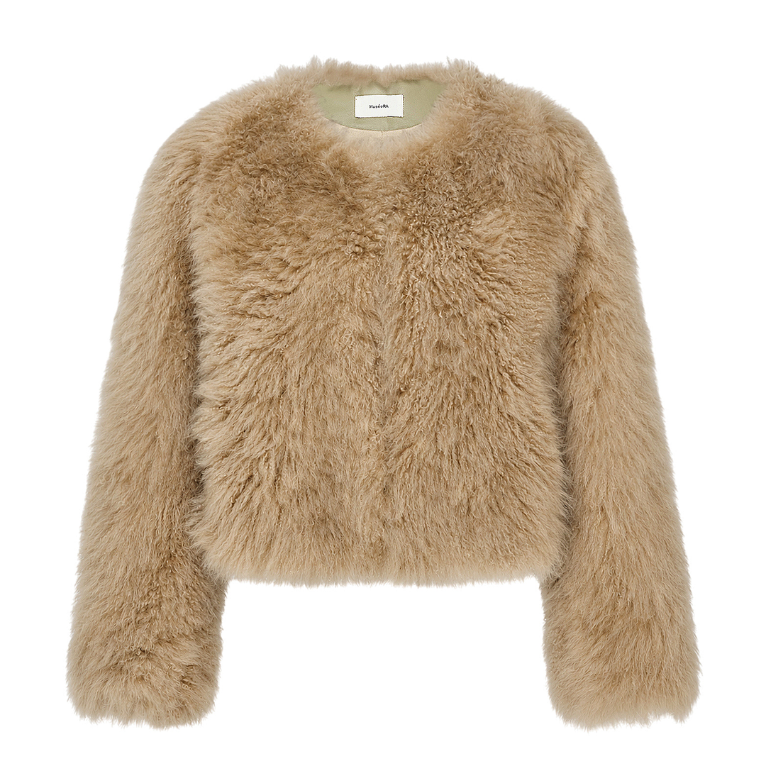 Cropped Faux Fur Jacket