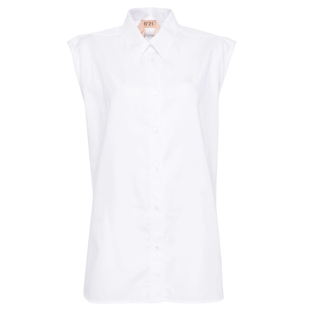 N21_Cotton_Cap_Sleeve_Top_White