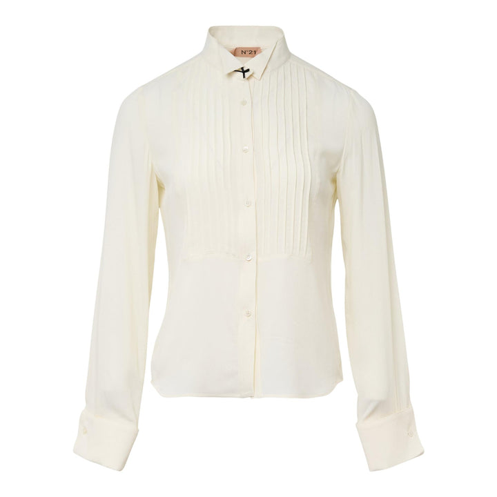 Club21 - N21 - Pintucks Long Sleeve Blouse - BLOUSES - White