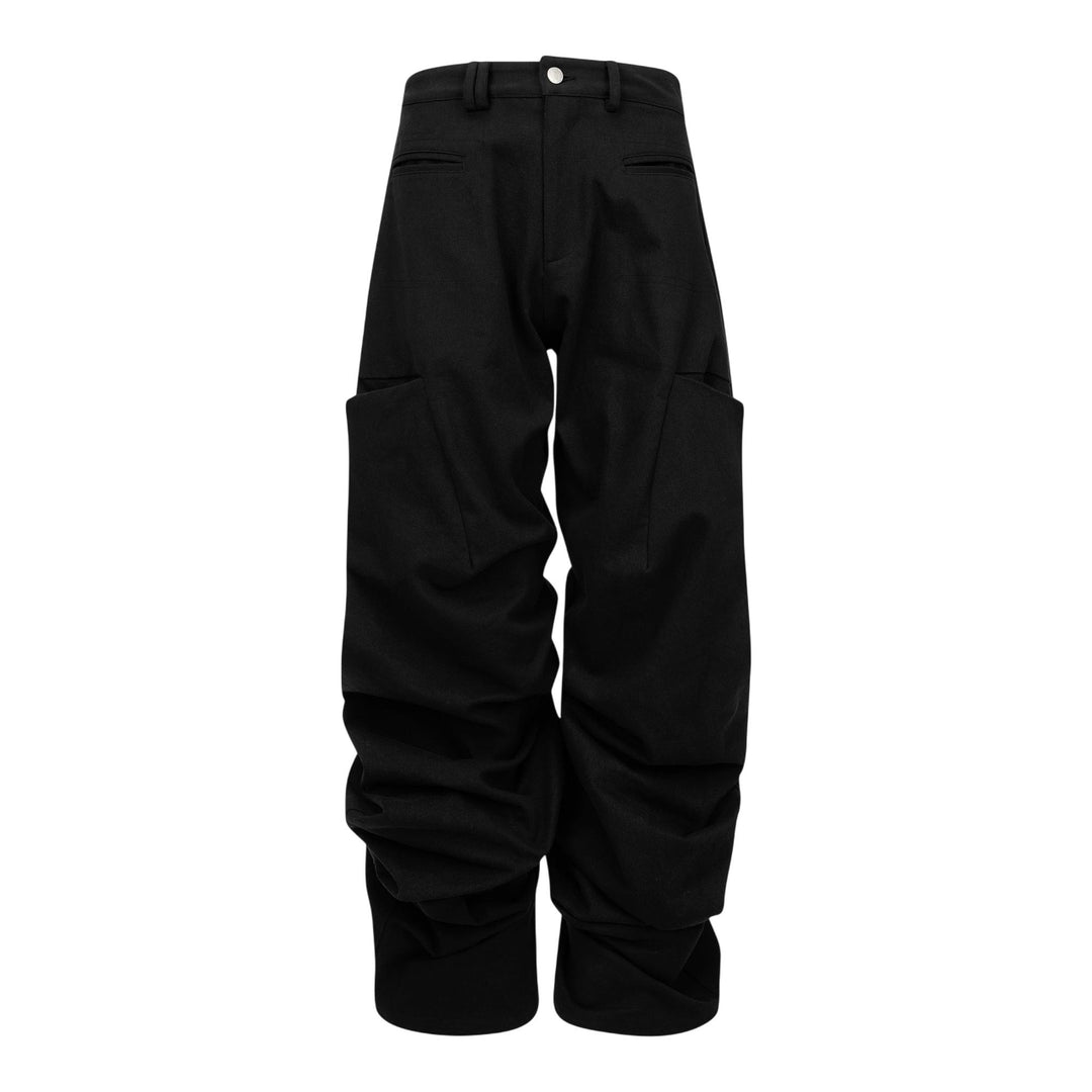 Club21 - NACHE - Pintuck Wide Pants - PANTS - Black