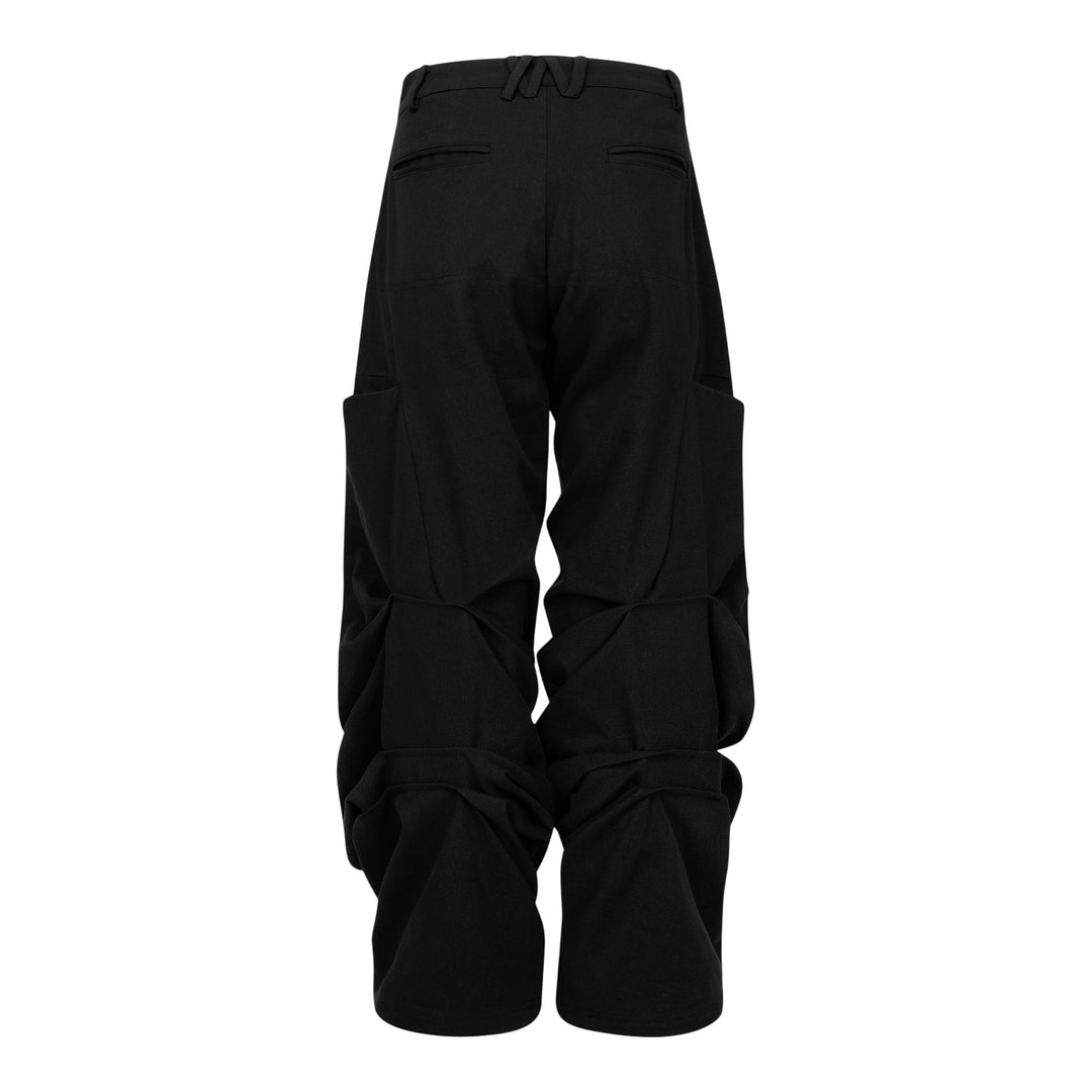 Club21 - NACHE - Pintuck Wide Pants - PANTS - Black
