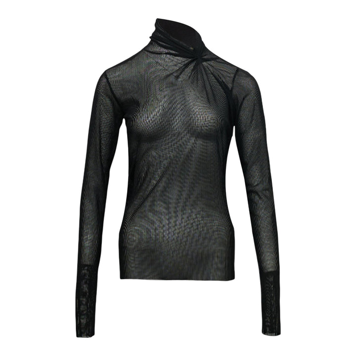 Club21 - NACHE - Pulled Neck Long Sleeve Black - WOVEN TOPS - Black