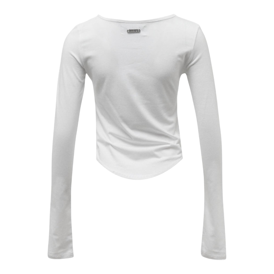 Club21 - NACHE - Signature Long Sleeve Crop Top Ivory - KNIT TOPS - Off-White