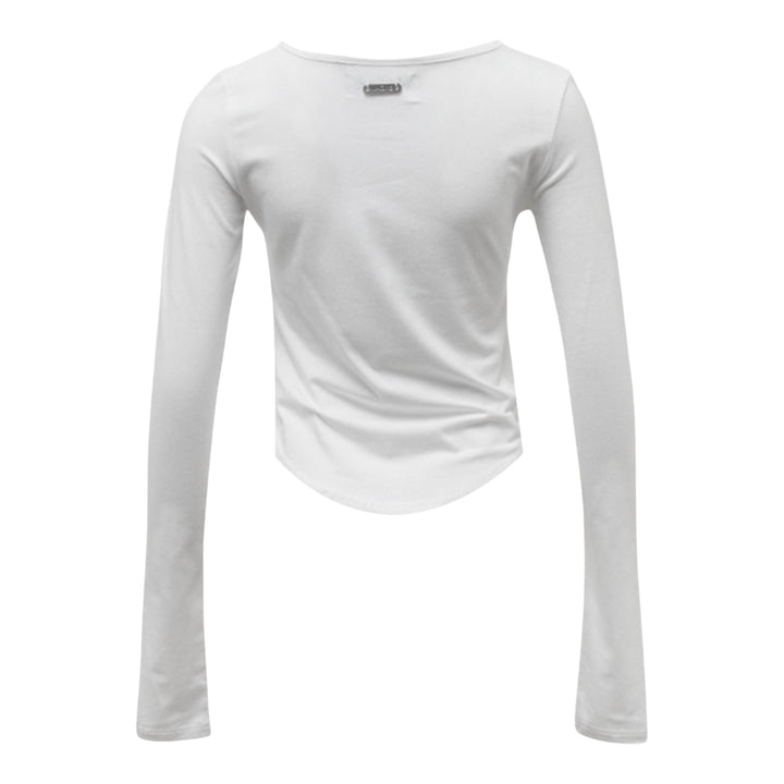 Club21 - NACHE - Signature Long Sleeve Crop Top Ivory - KNIT TOPS - Off-White