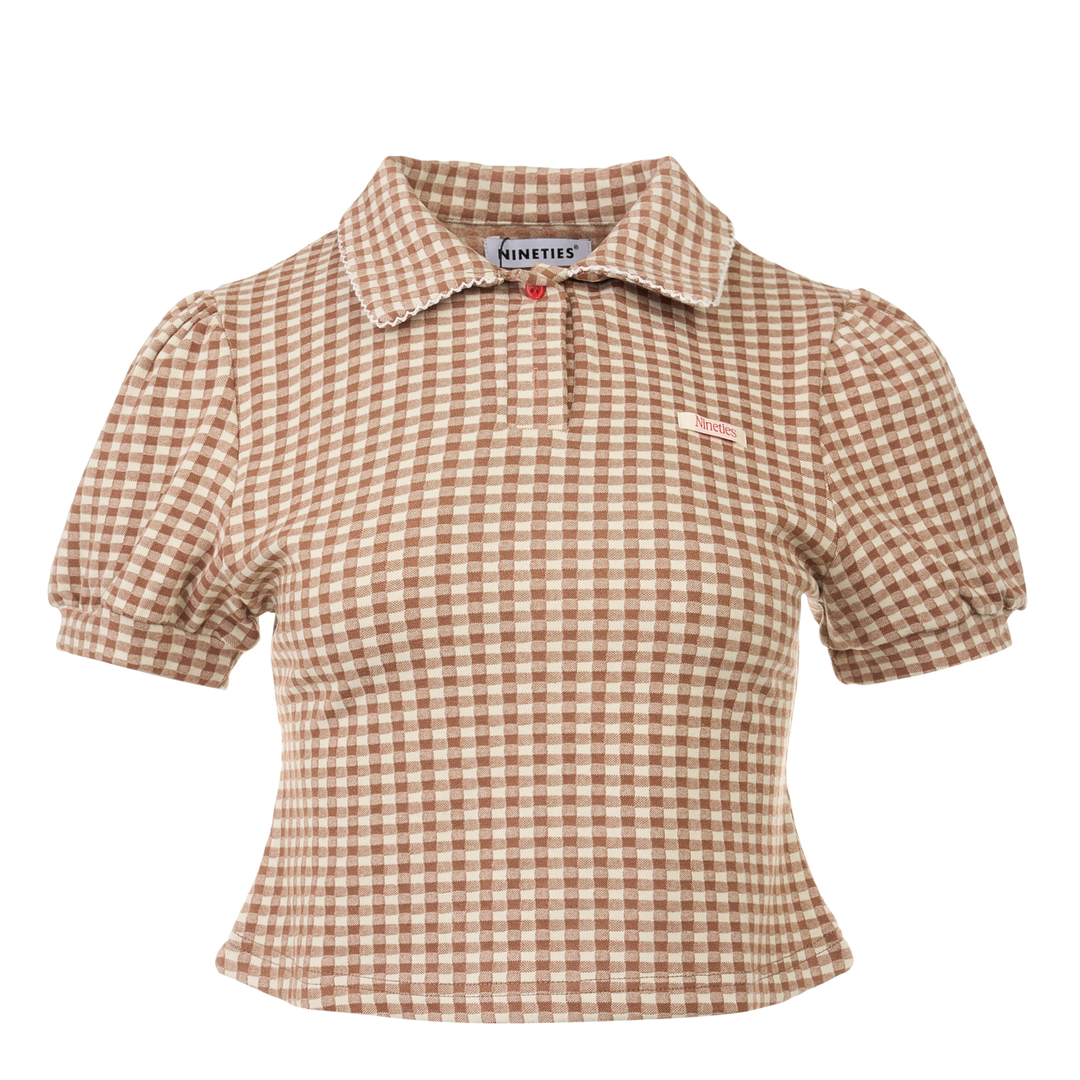 Candy Gingham Polo Top