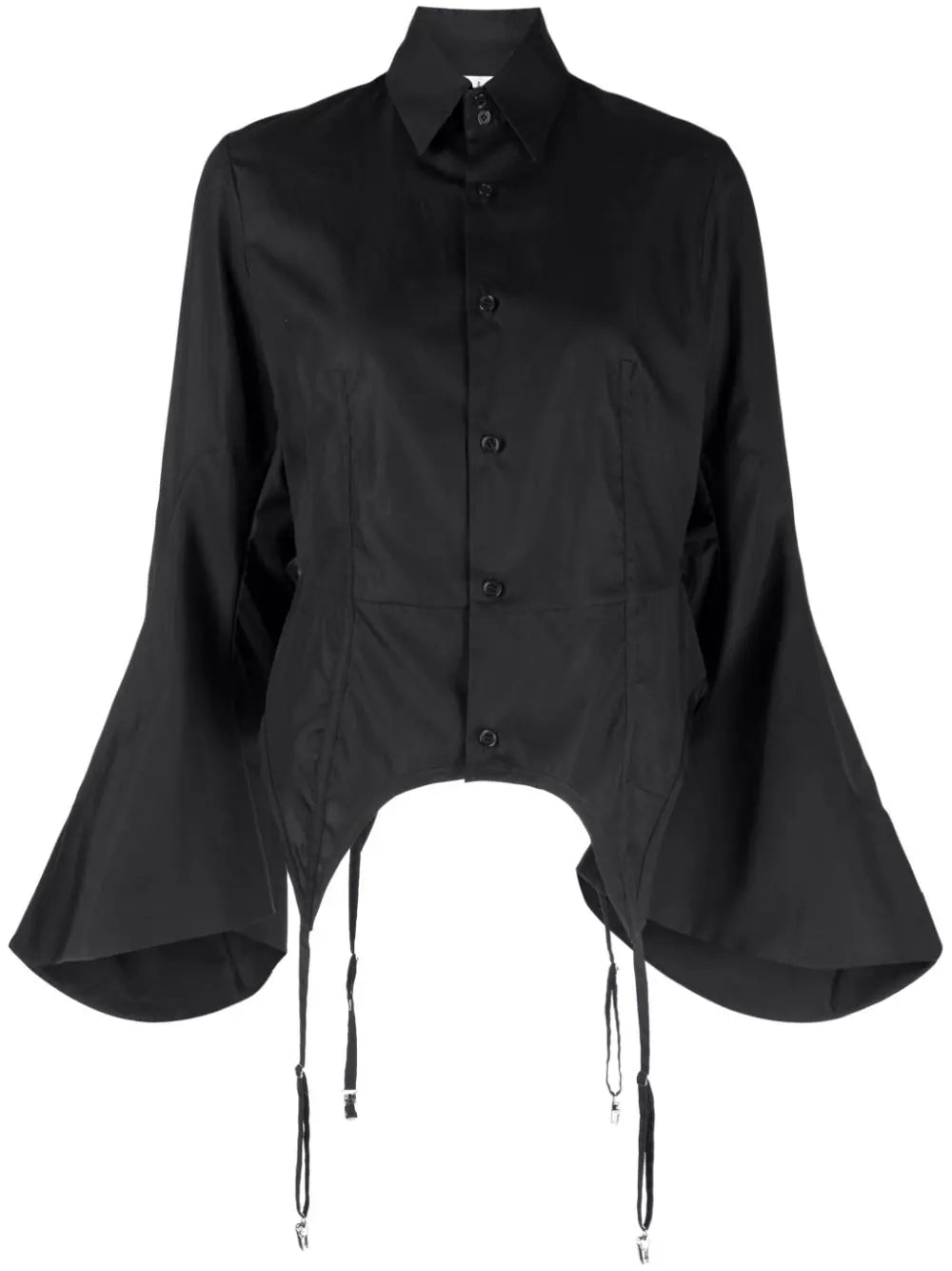 Noir-Kei-Ninomiya-Flared-Sleeve-Blouse-Black-1