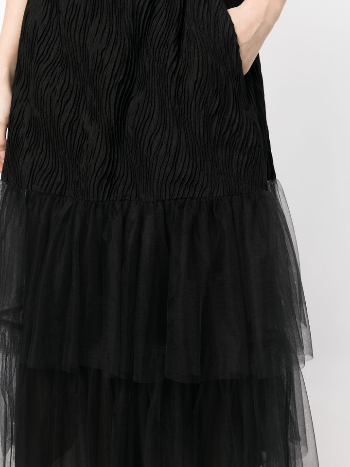 Noir-Kei-Ninomiya-Multi-Mesh-Ruffle-Skirt-Black-5