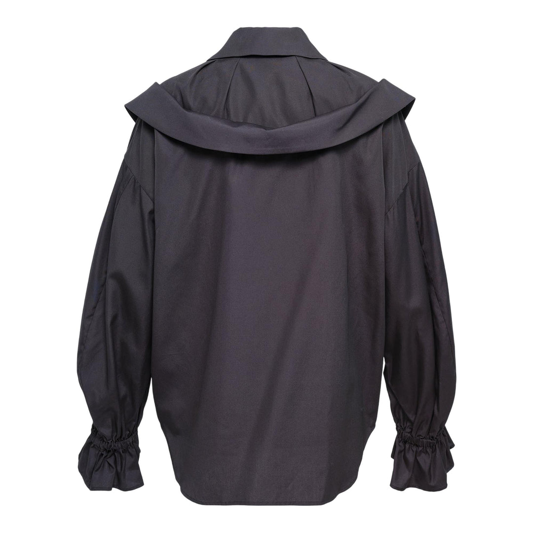 Club21 - Noir Kei Ninomiya - Cotton Broad Top - BLOUSES - Black