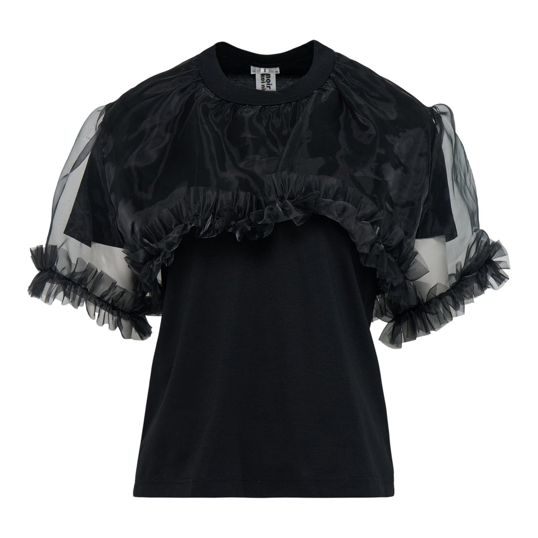 Club21 - Noir Kei Ninomiya - Cotton Ponte X Polyester Tee - TEES - Black