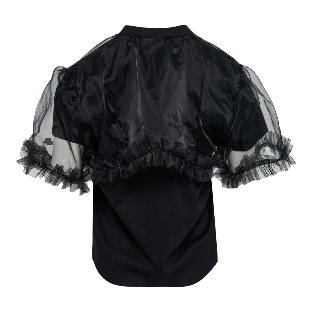 Club21 - Noir Kei Ninomiya - Cotton Ponte X Polyester Tee - TEES - Black