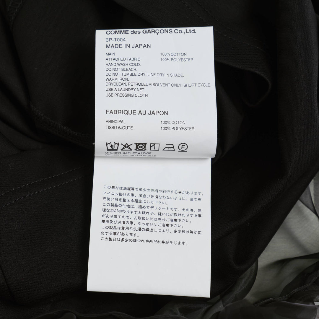 Club21 - Noir Kei Ninomiya - Cotton Ponte X Polyester Tee - TEES - Black
