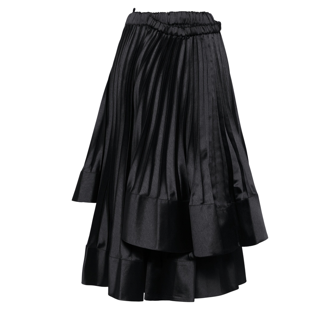 Noir_Kei_Ninomiya_Polyester_Back_Satin_Pleats_Skirt_Black
