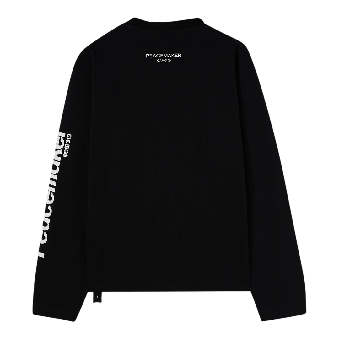 Club21 - OAMC Peacemaker - Peacemaker Long Sleeve Pocket Tee - TEES - Black