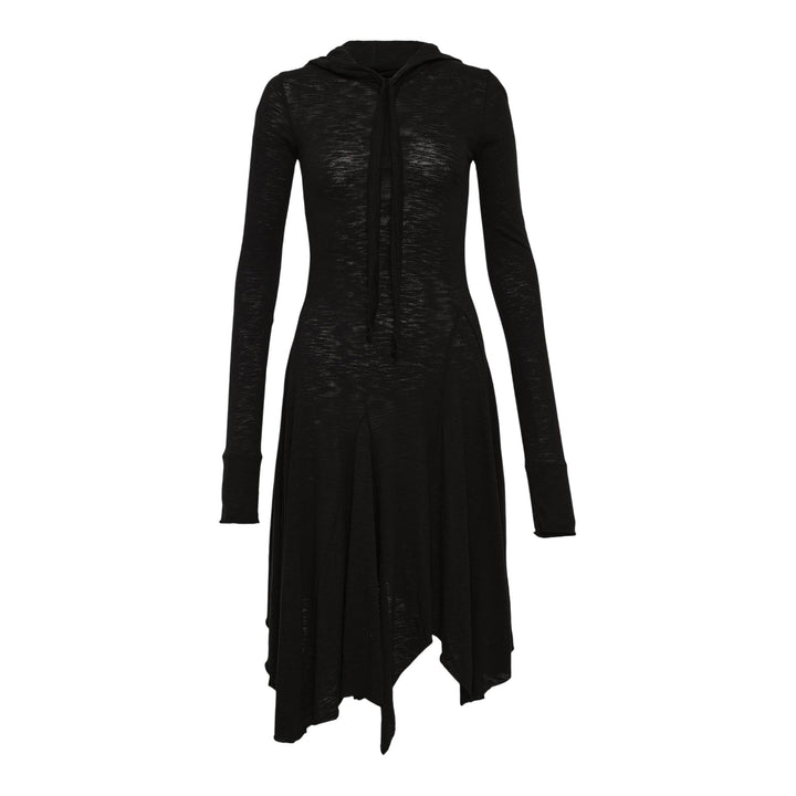 Club21 - OPEN YY - Hooded Jersey Dress - KNIT DRESSES - Black