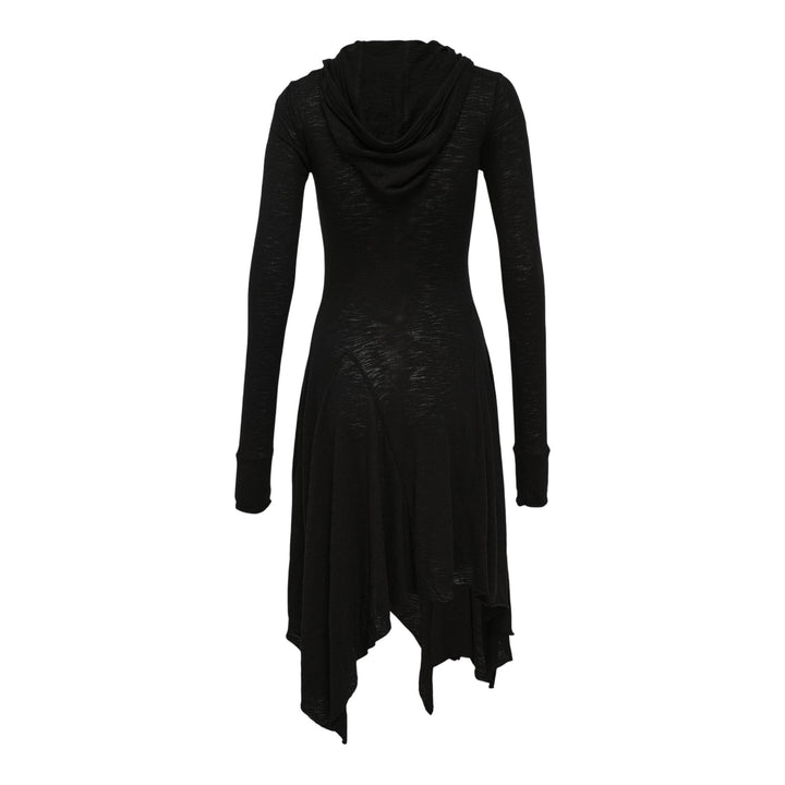 Club21 - OPEN YY - Hooded Jersey Dress - KNIT DRESSES - Black