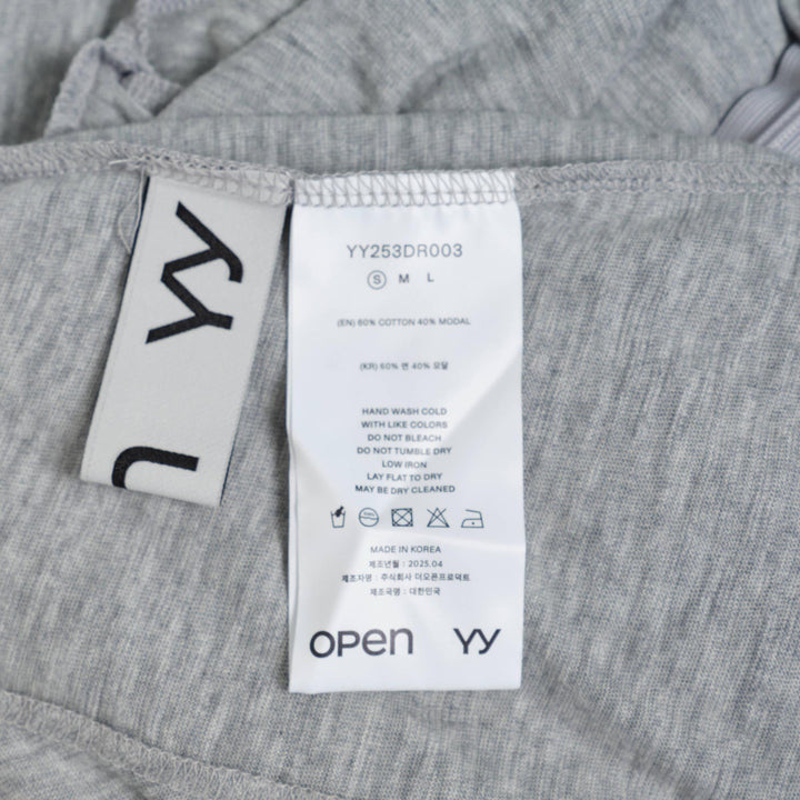 Club21 - OPEN YY - Hooded Jersey Dress - KNIT DRESSES - Light Grey