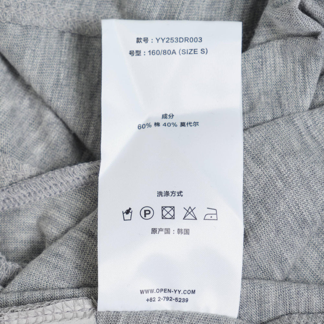 Club21 - OPEN YY - Hooded Jersey Dress - KNIT DRESSES - Light Grey