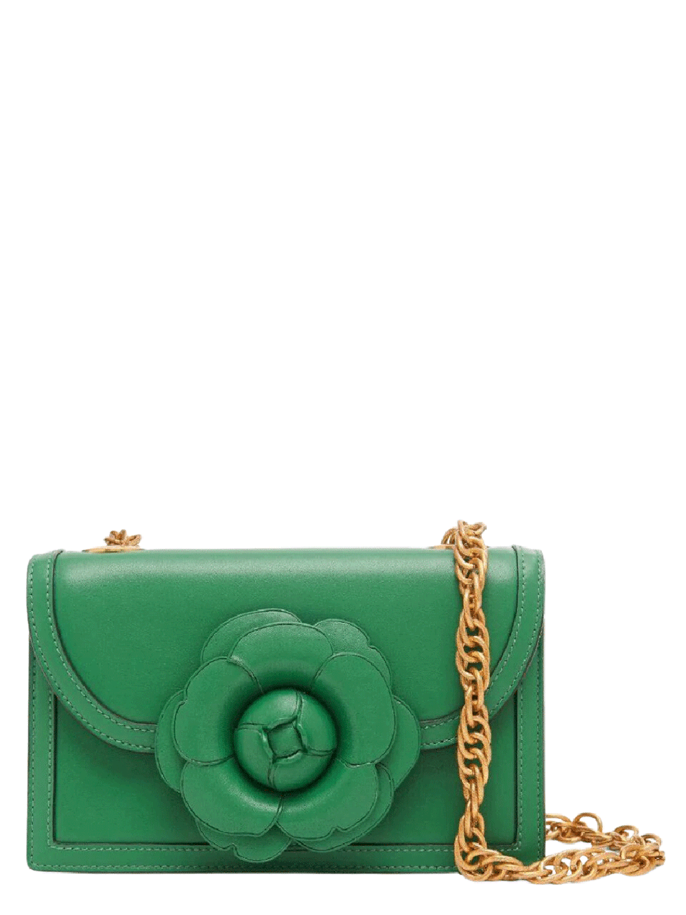 Oscar-de-la-Renta-Classic-Tro-Calf-Leather-Bag-Green-1