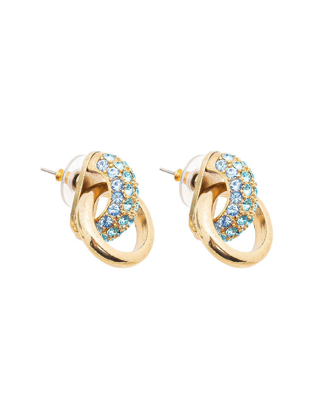 Oscar-de-la-Renta-Pave-Bull-Horn-Link-Earring-Light-Blue-2