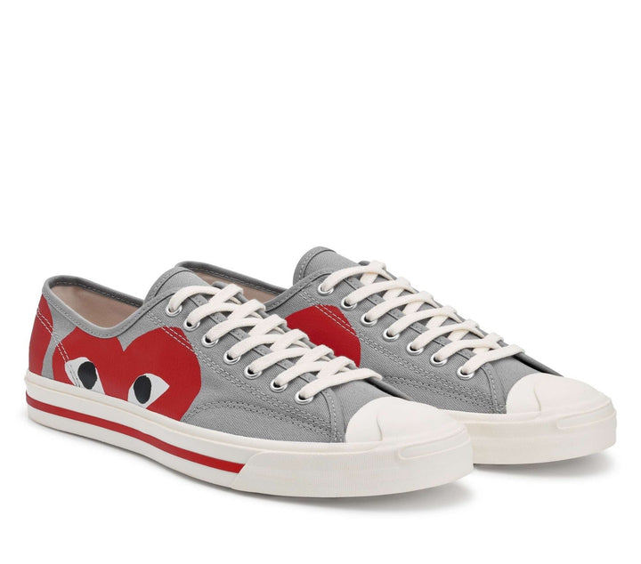 PLAY Comme des Gar??ons PLAY Converse Jack Purcell Grey Red 2