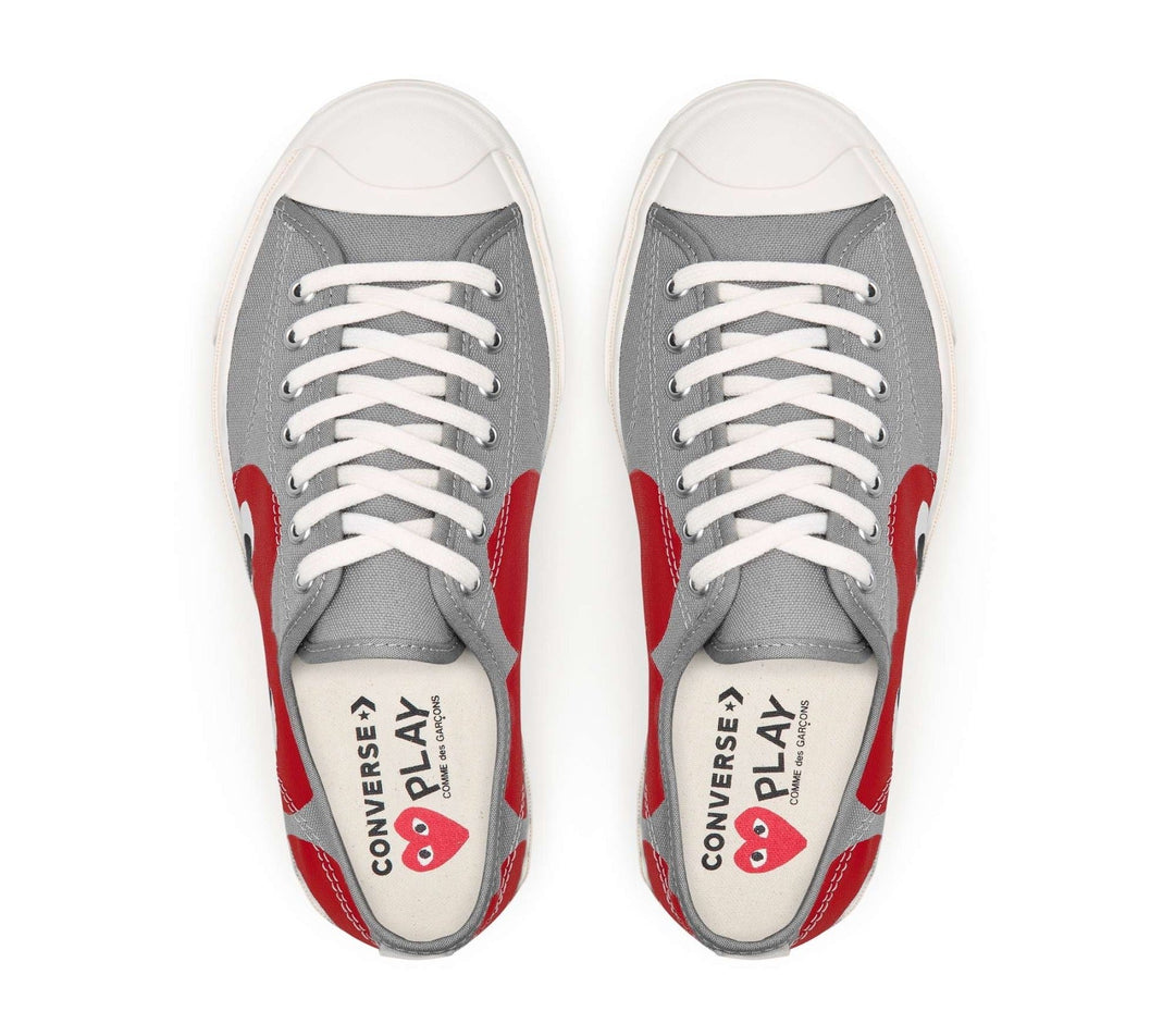 PLAY Comme des Gar??ons PLAY Converse Jack Purcell Grey Red 4