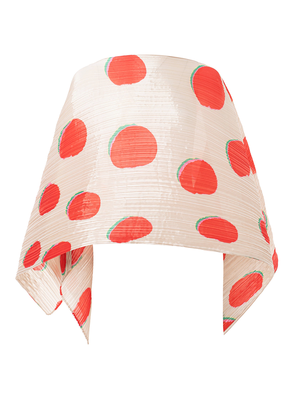 PLEATS-PLEASE-ISSEY-MIYAKE-BEAN-DOTS-MADAME-T-Stole-Red-1