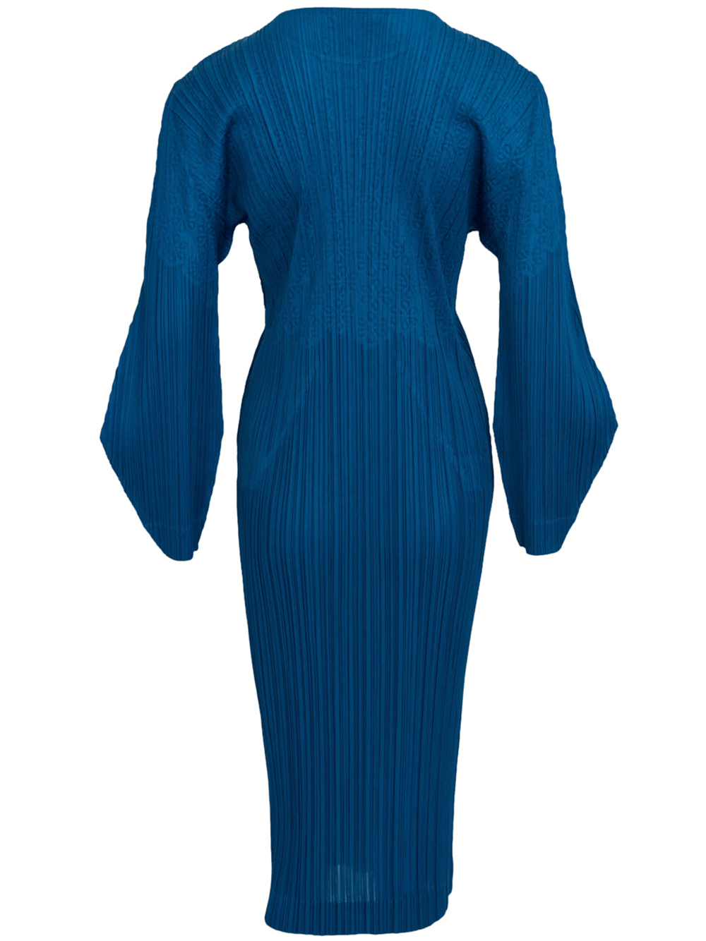 PLEATS-PLEASE-ISSEY-MIYAKE-SNOWDROP-Dress-Blue-Green-2