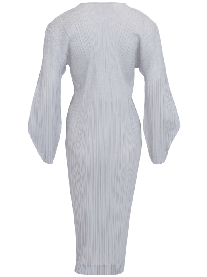 PLEATS-PLEASE-ISSEY-MIYAKE-SNOWDROP-Dress-Light-Gray-2