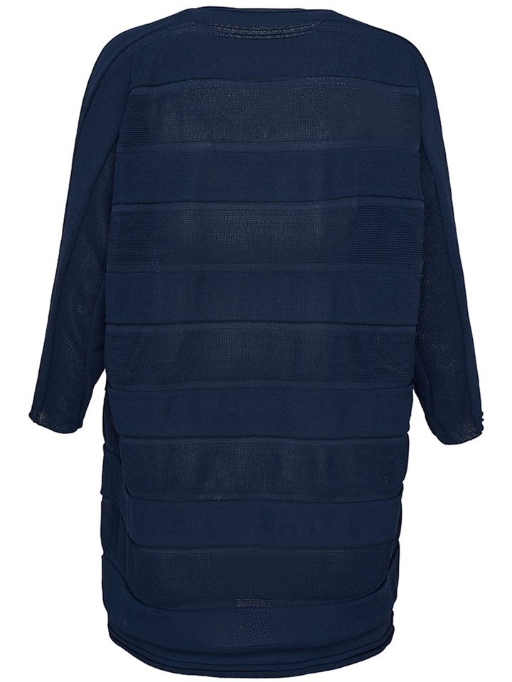 PLEATS-PLEASE-ISSEY-MIYAKE-Step-Knit-Shirt-Navy-2