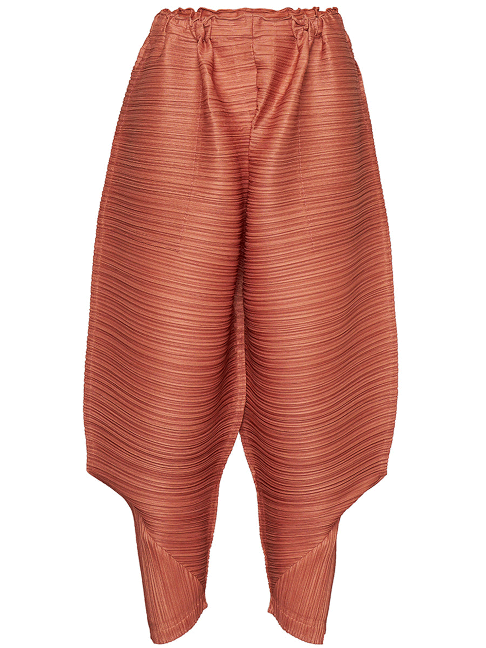 PLEATS-PLEASE-ISSEY-MIYAKE-THICKER-BOUNCE-Carrot-Pants-Brown-1