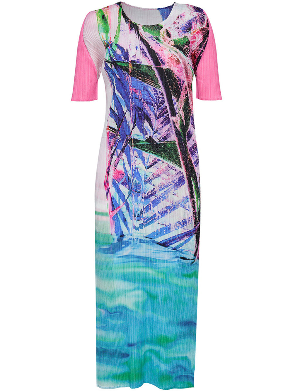 PLEATS-PLEASE-ISSEY-MIYAKE-TROPICAL-WINTER-Dress-Pink_1