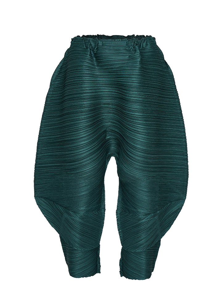 PLEATS PLEASE ISSEY MIYAKE Thicker Bounce Pants Dark Green 1