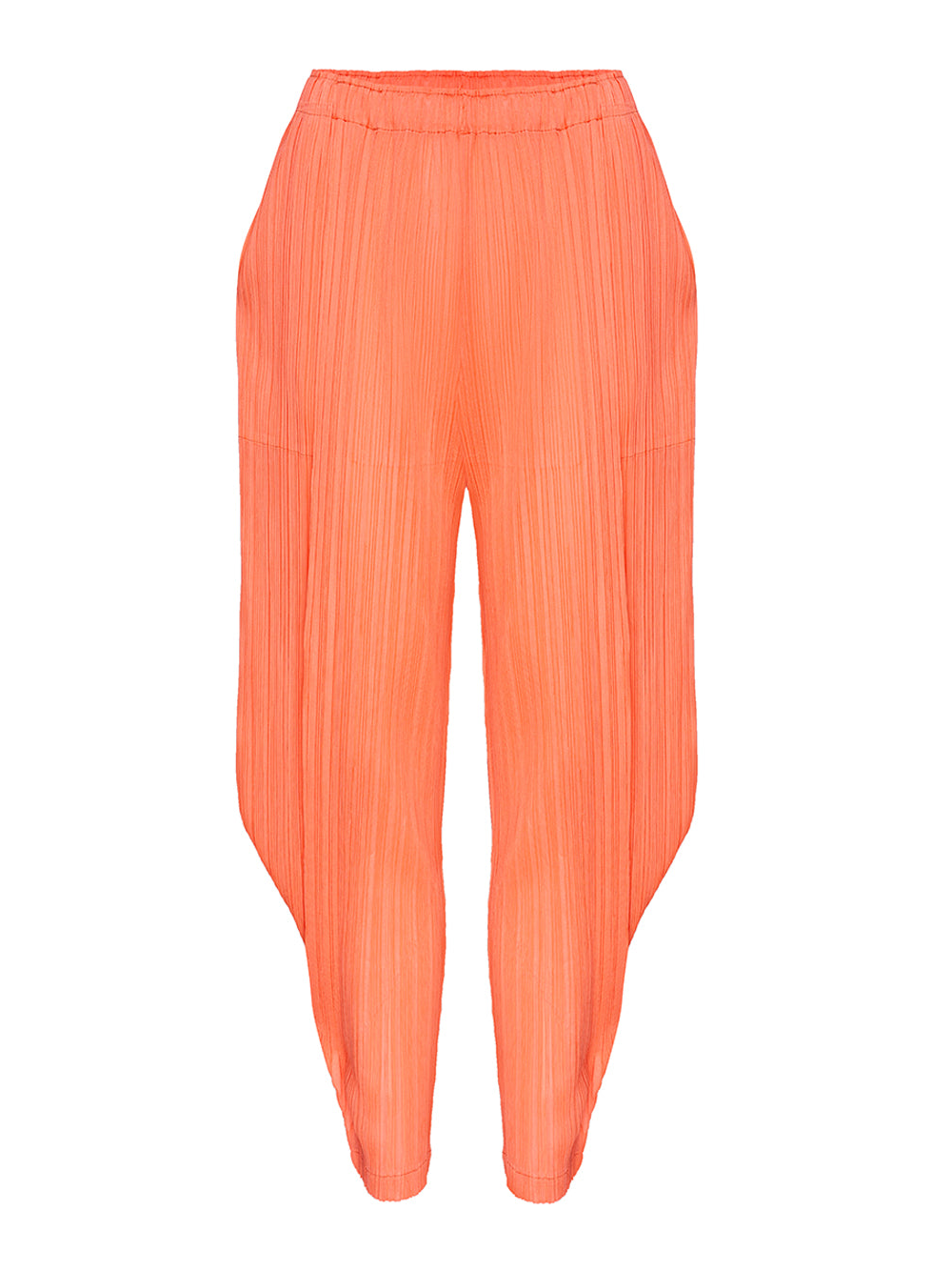 PLEATSPLEASEISSEYMIYAKE_MONTHLYCOLORSJANUARYPants_NeonOrange