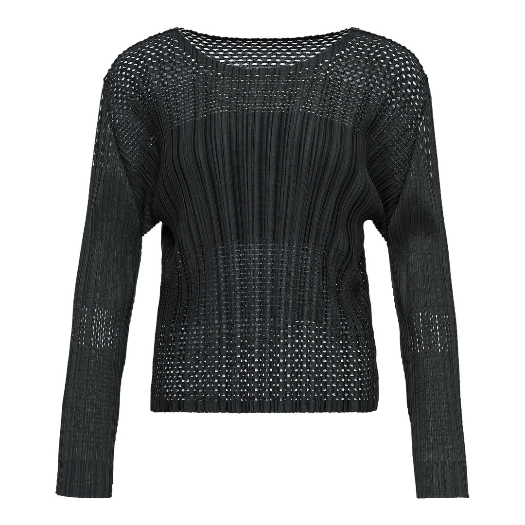 Club21 - PLEATS PLEASE ISSEY MIYAKE - A-Poc Flicker Shirt - KNIT TOPS - Charcoal Gray