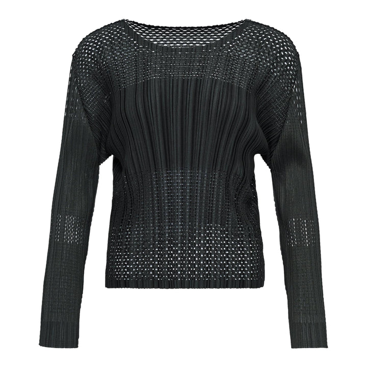 Club21 - PLEATS PLEASE ISSEY MIYAKE - A-Poc Flicker Shirt - KNIT TOPS - Charcoal Gray