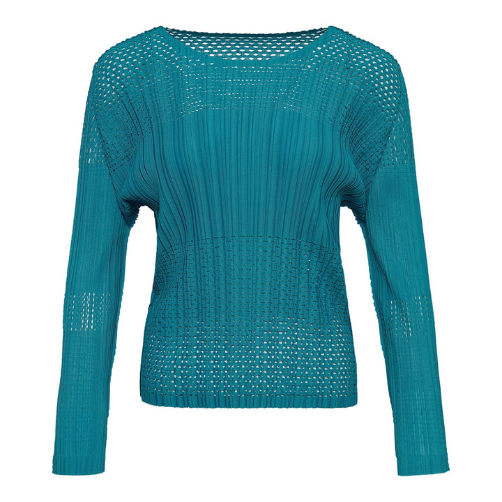 Club21 - PLEATS PLEASE ISSEY MIYAKE - A-Poc Flicker Shirt - KNIT TOPS - Turquoise Green