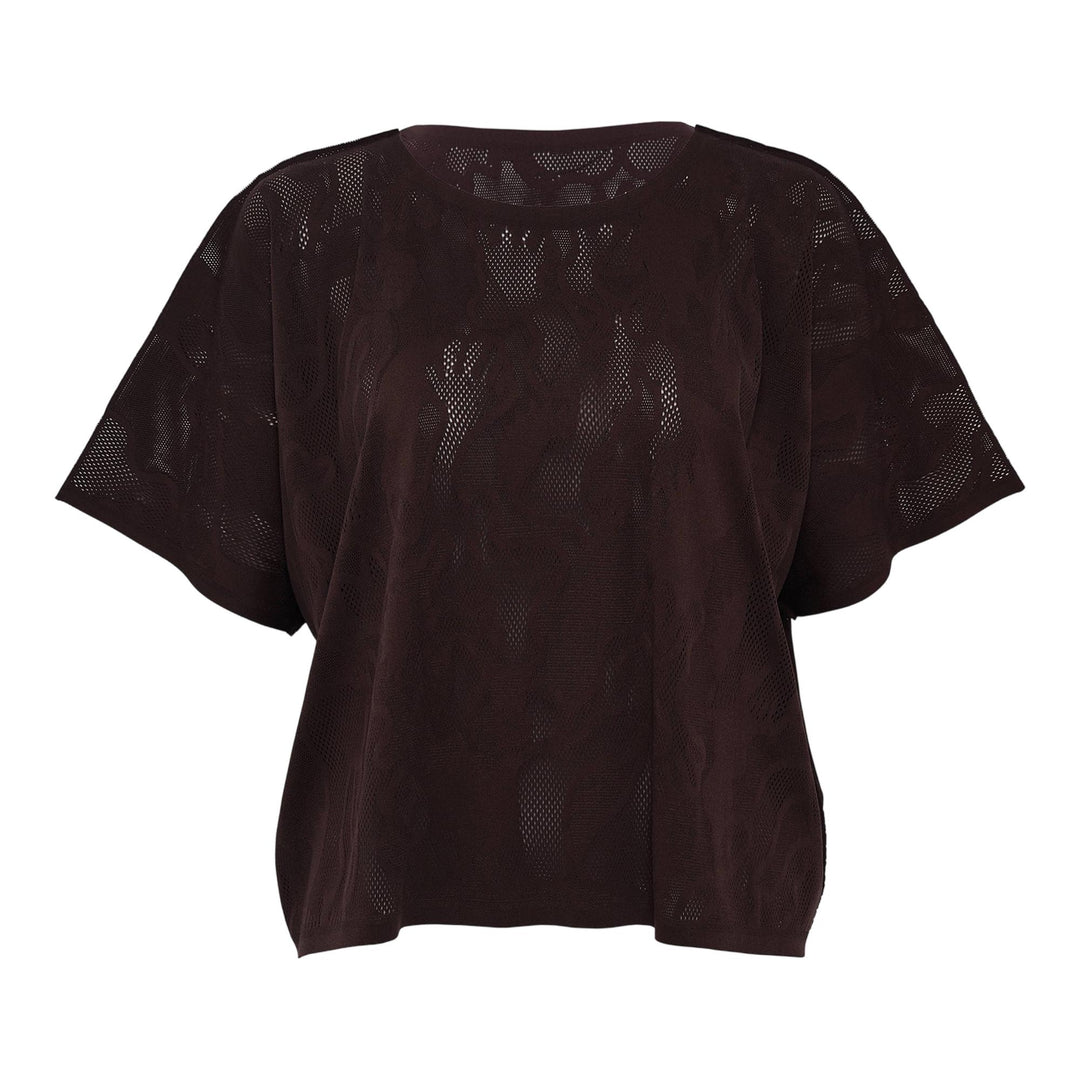 Club21 - PLEATS PLEASE ISSEY MIYAKE - A-Poc Hopping Shirt - KNIT TOPS - Dark Brown