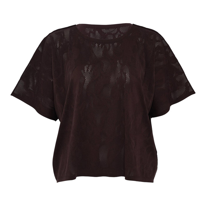 Club21 - PLEATS PLEASE ISSEY MIYAKE - A-Poc Hopping Shirt - KNIT TOPS - Dark Brown