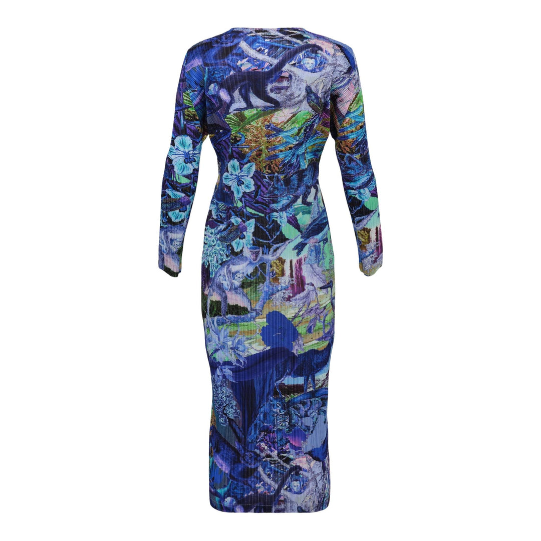 Club21 - PLEATS PLEASE ISSEY MIYAKE - Aurora Jungle Dress - PLEATED DRESSES - Blue