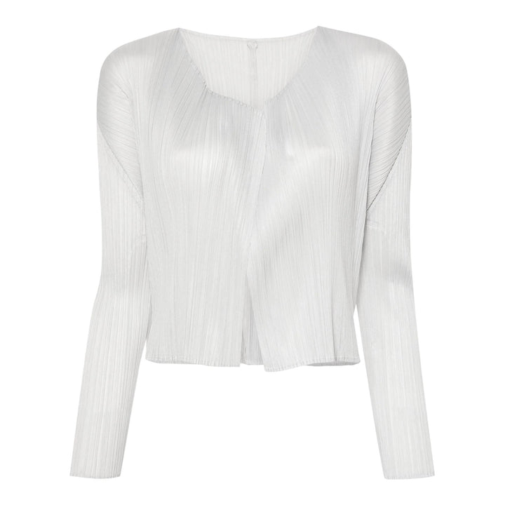 Club21 - PLEATS PLEASE ISSEY MIYAKE - Basics Cardigan - PLEATED CARDIGANS - Light Gray