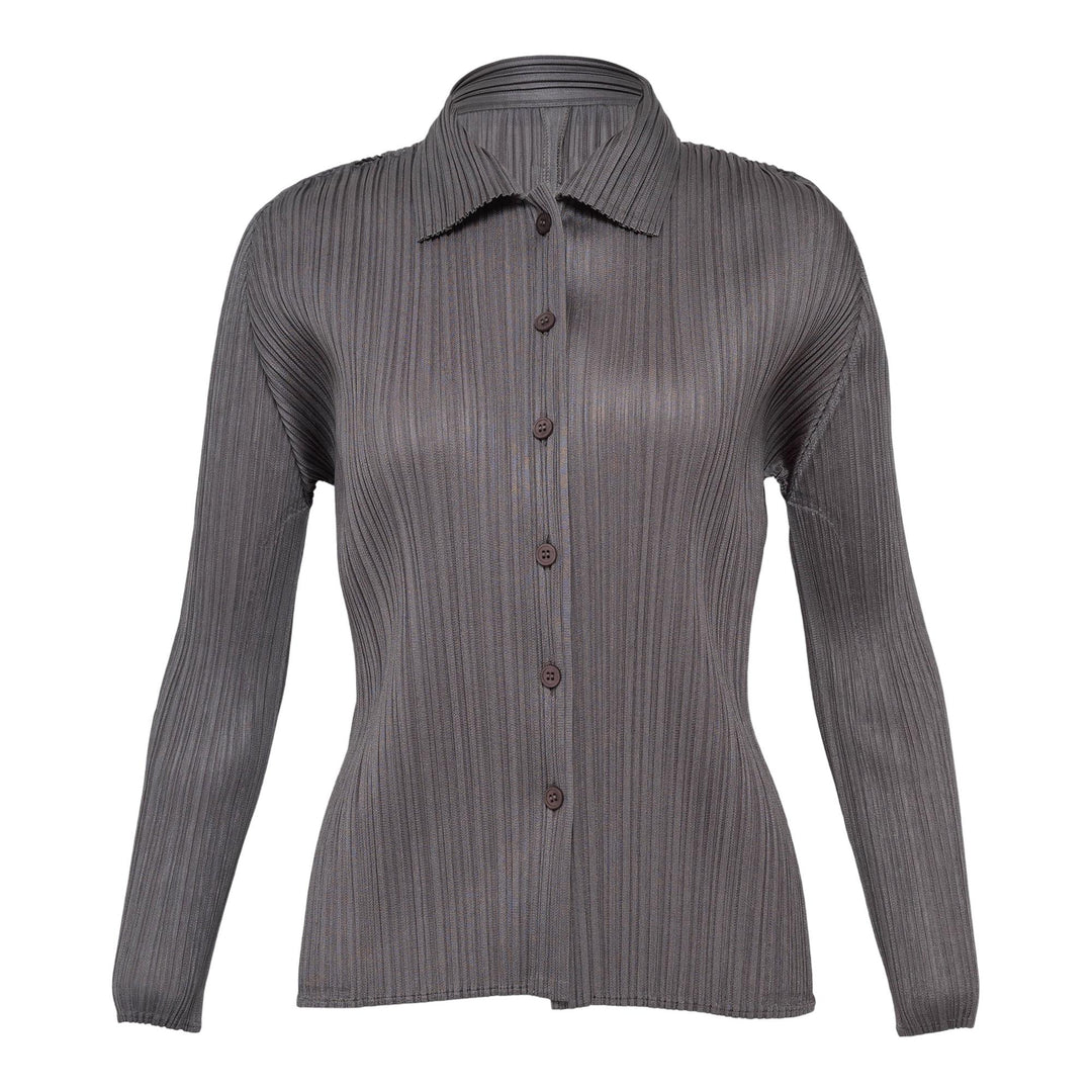 Club21 - PLEATS PLEASE ISSEY MIYAKE - Basics Shirt - PLEATED CARDIGANS - Gray