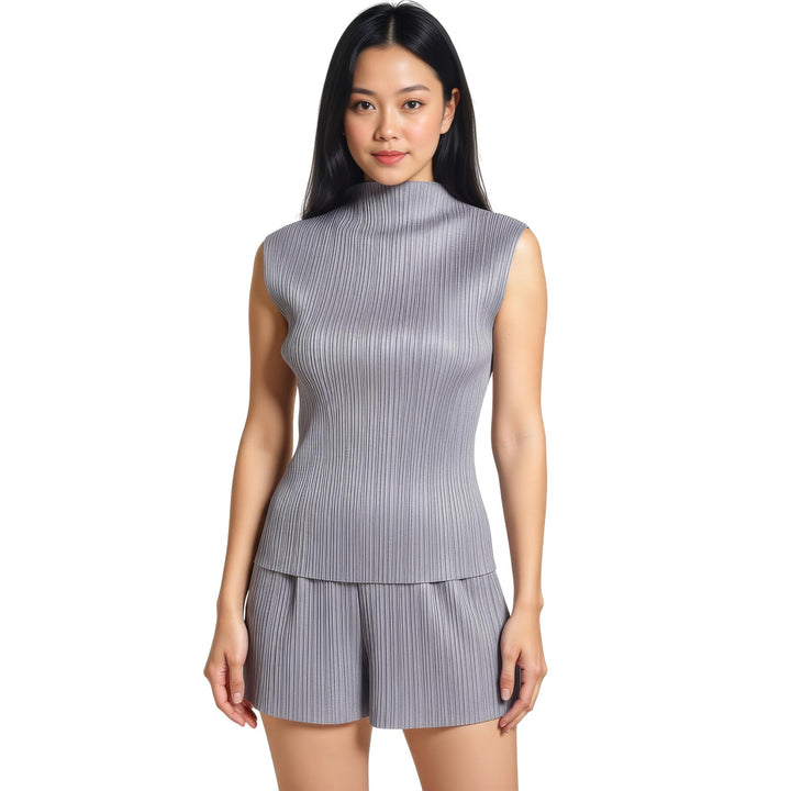 Club21 - PLEATS PLEASE ISSEY MIYAKE - Basics Shirt - PLEATED TOPS - Gray
